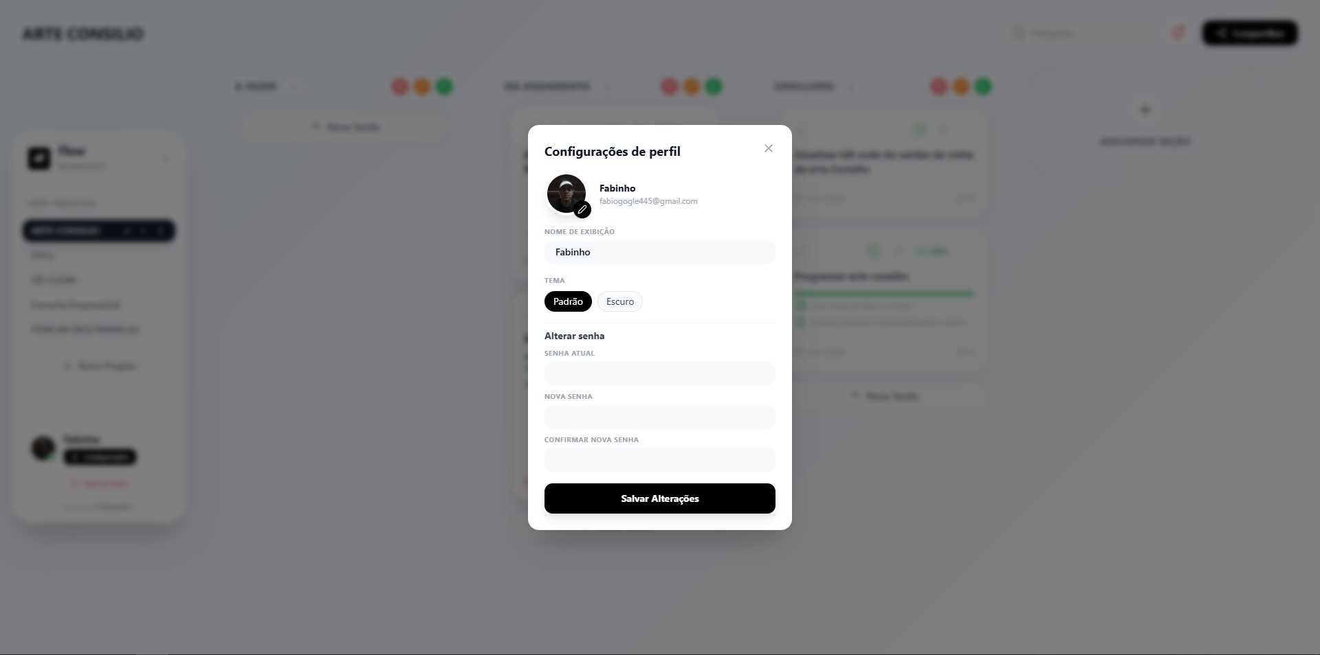 Flow Workspace - Dashboard