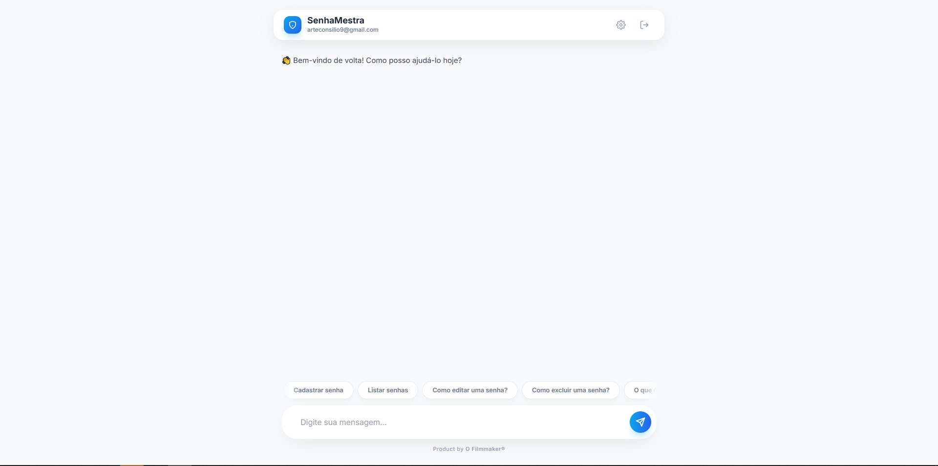 Senha Mestra - Gerenciamento